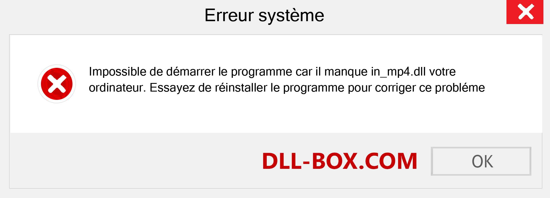 Le fichier in_mp4.dll est manquant ?. Télécharger pour Windows 7, 8, 10 - Correction de l'erreur manquante in_mp4 dll sur Windows, photos, images